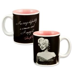 Double sided Marilyn Monroe ceramic coffee mug